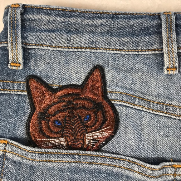 Guess Distressed Denim Patched Mini Skirt - Picture 4 of 14